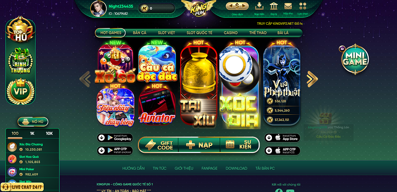 Vua phép thuật kingfun - Slot game hot nhất tại Việt Nam 
